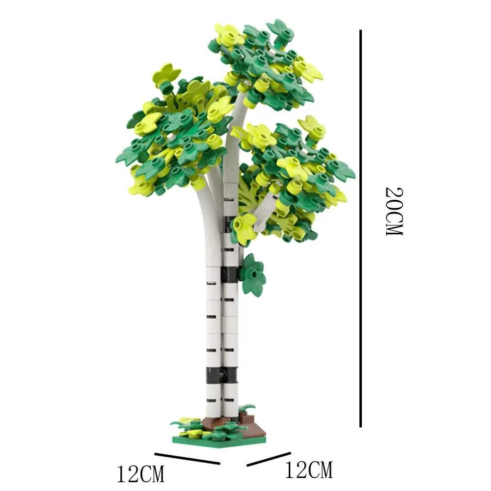 MOC City Series Scene Building Blocks Flower Shop Garden white poplar Men's restroom DIY Kids Toys Park Bench Street Lamp Toys - ToylandEU