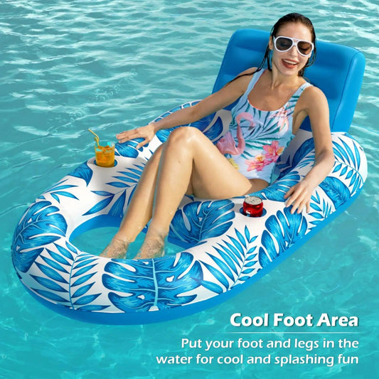 Inflatable Pool Float | One Size | Adult Lounger | Floating Chair