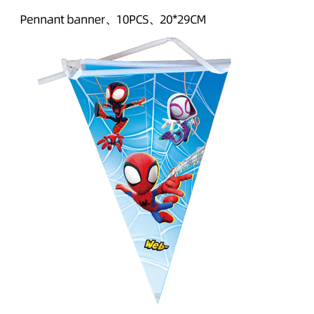 Spider Birthday Party Supplies | Disposable Tableware Set | Plates Cups Napkins