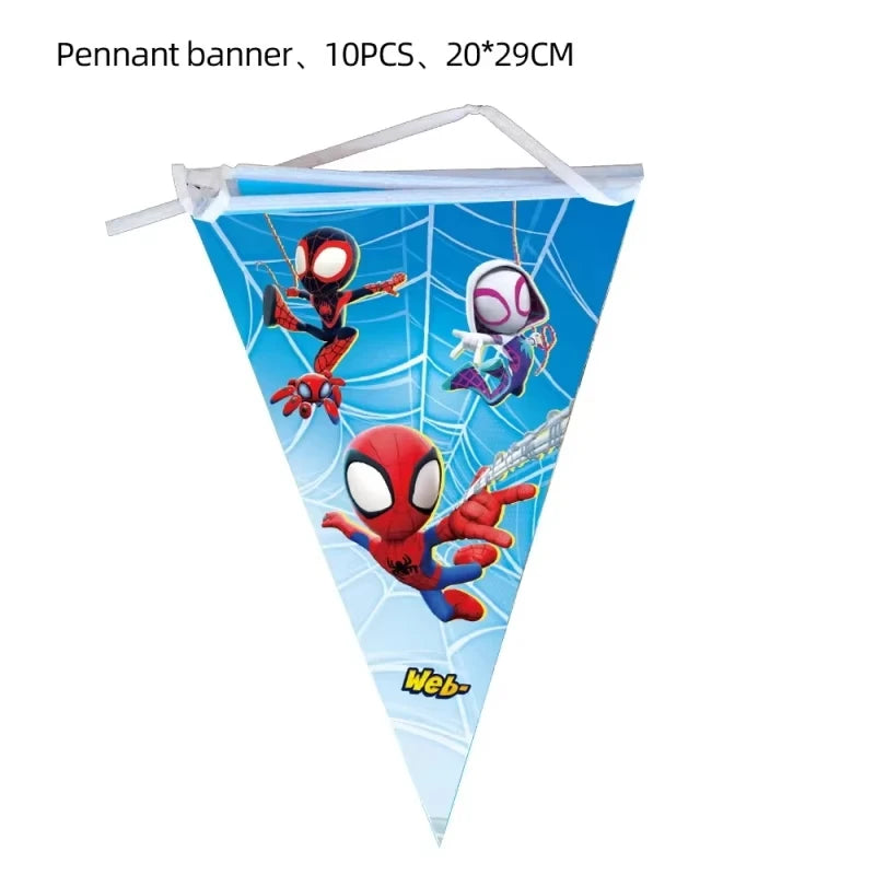 Party Decor Kit | Spidey Theme | Birthday | Plates Cups Tablecloth Banner