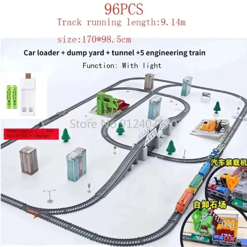 DIY Electric Train Set For Kids With Realistic Rail Tracks