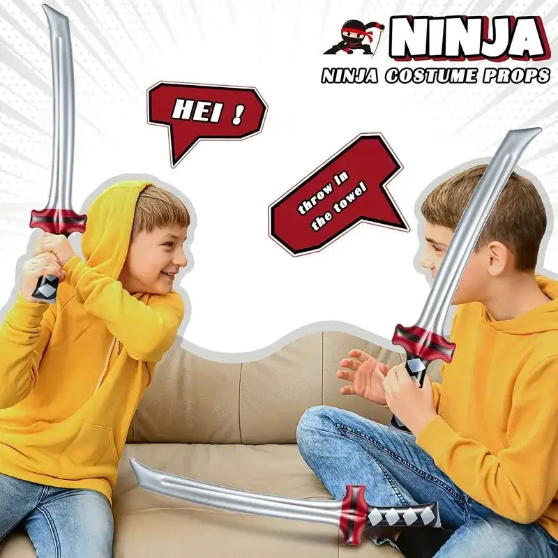12 pcs Inflatable Ninja Samurai Sword Inflatable Samurai Sword Toy Inflatable Samurai Sword Toy - ToylandEU