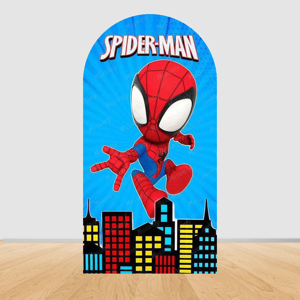 Arch Backdrop | Spider-Man Theme | Polyester | Customized
