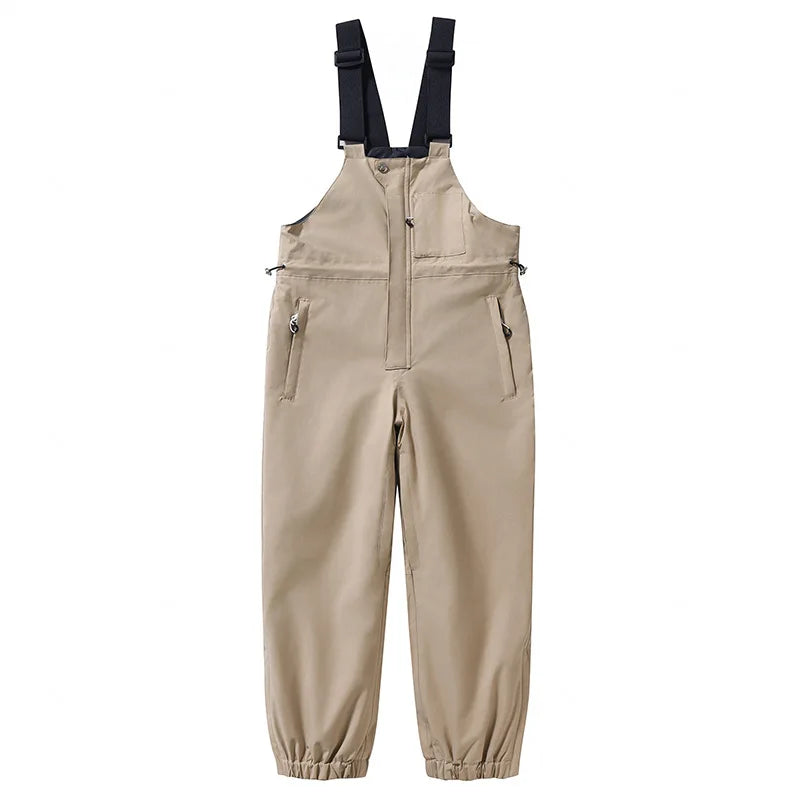 Kids Ski Bib Pants | Waterproof Windproof | Thickened Warm Lining | Youth