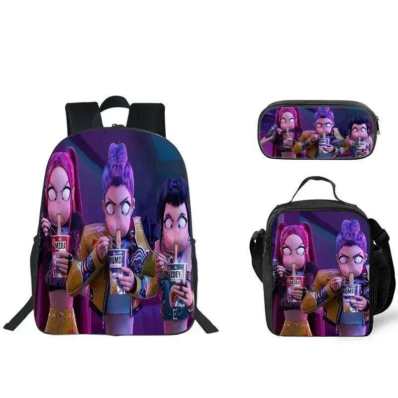  Anime School Backpack Three Piece Set With Lunch Bag -  ToylandEU™