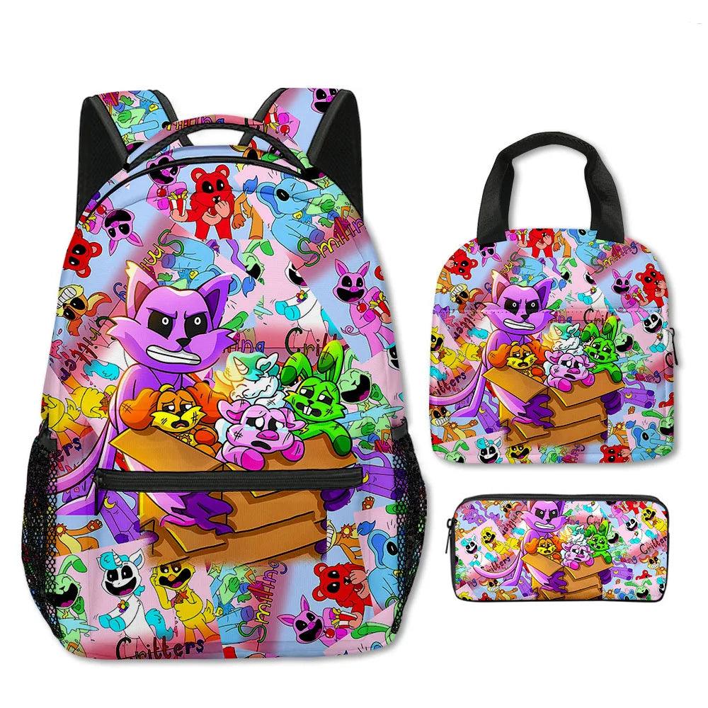 School Backpacks | 3-Piece Cartoon Set | Toylandeu™