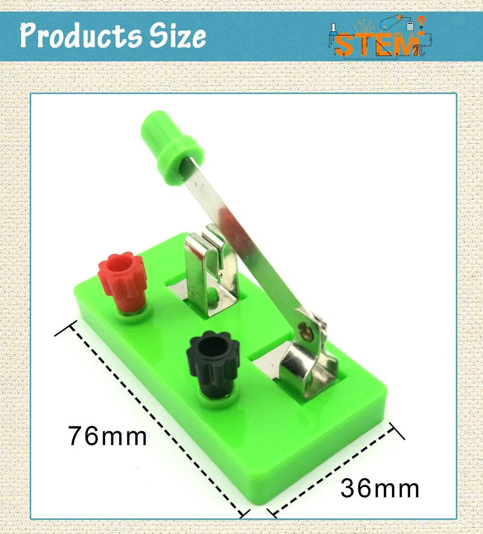 Circuito de conexão de interruptor unipolar de um único contato para laboratório escolar, equipamento de ensino experimental de física e elétrica - ToylandEU
