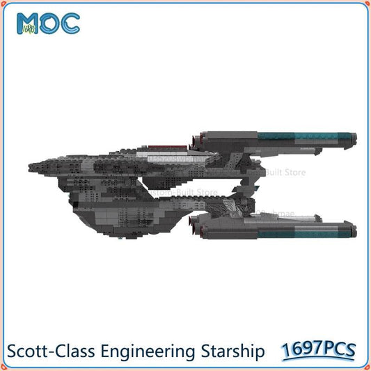 Scott-Class Engineering Starship Space Model MOC Klocki konstrukcyjne 1697PCS Klocki konstrukcyjne MOC - ToylandEU