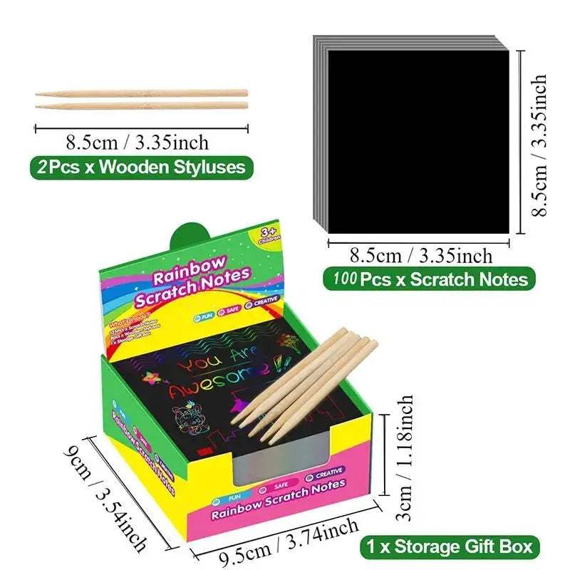 Scratch Art Cards Kit For Family Bonding And Rainbow Painting - ToylandEU