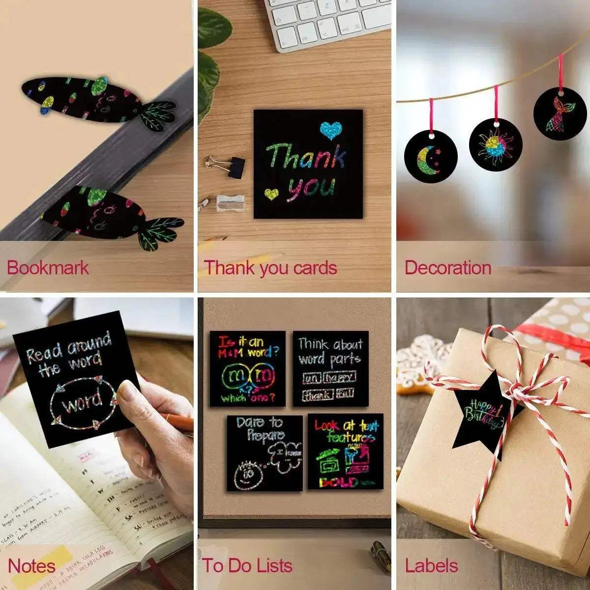 Scratch Art Cards Kit For Family Bonding And Rainbow Painting - ToylandEU
