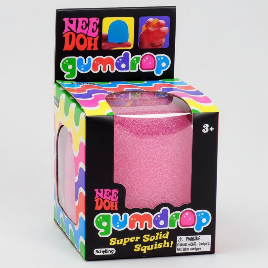 Squishy Toy | Nee-Doh Gum Drop | Super Solid Squish | Pink Drop