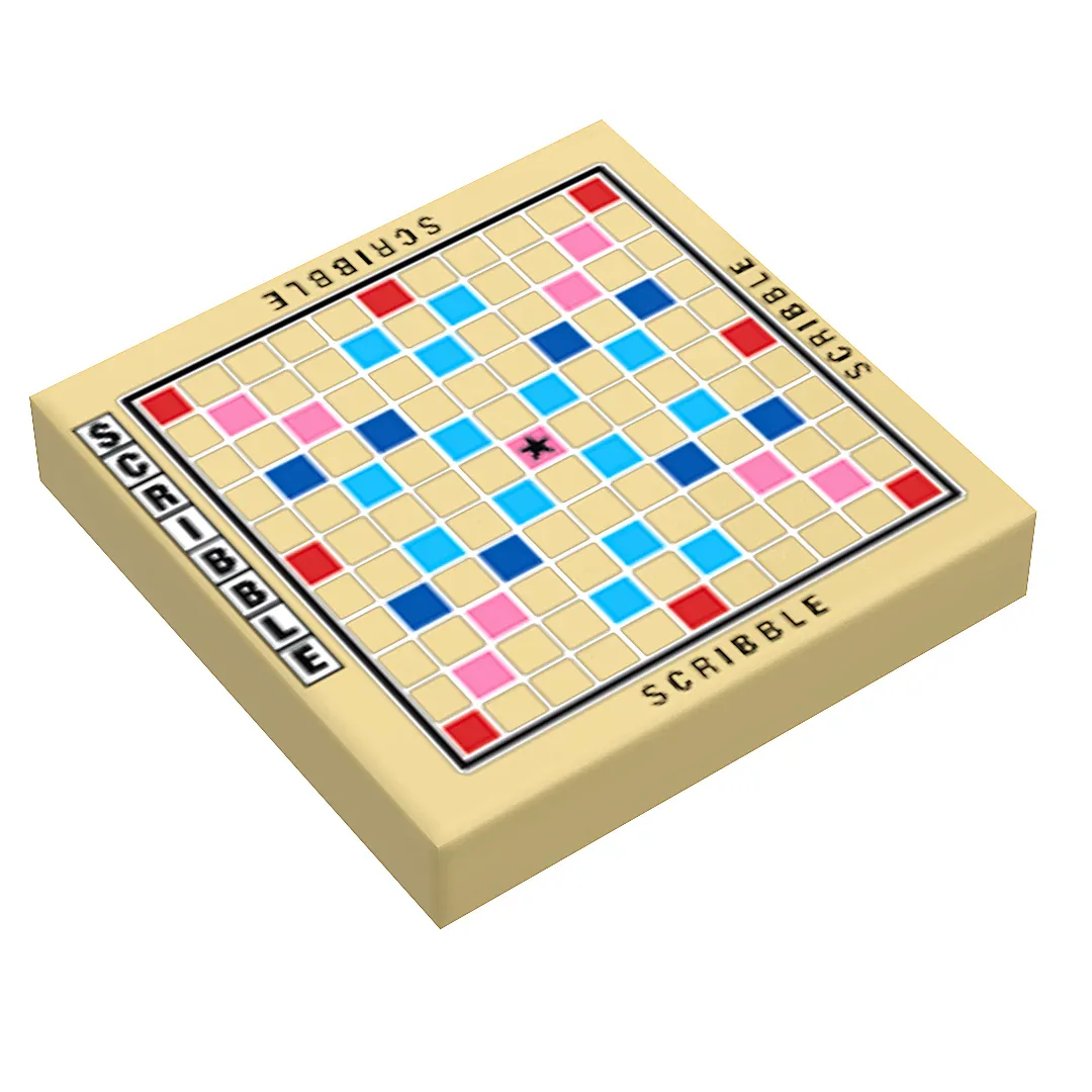 Scribble Board Game (2x2 Tile) made using LEGO parts - B3 Customs - ToylandEU