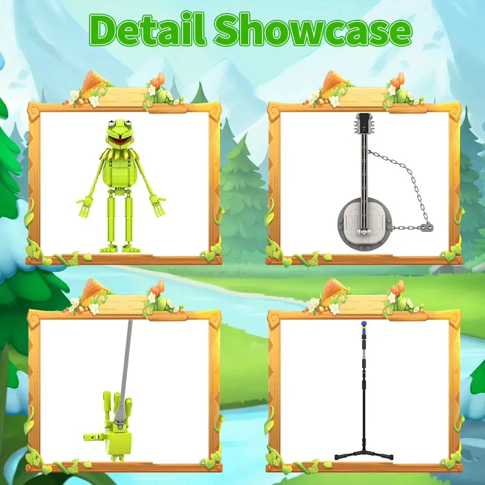 442pcs Kermits The Frog Funny Model Building Blocks DIY Bricks Creative Action Figures Idea Christmas Gifts Kids Toy Birthday - ToylandEU