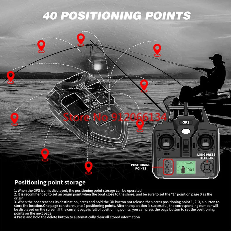 40GPS BeiDou Remote Control RC Sonar Bait with Auto Return - ToylandEU