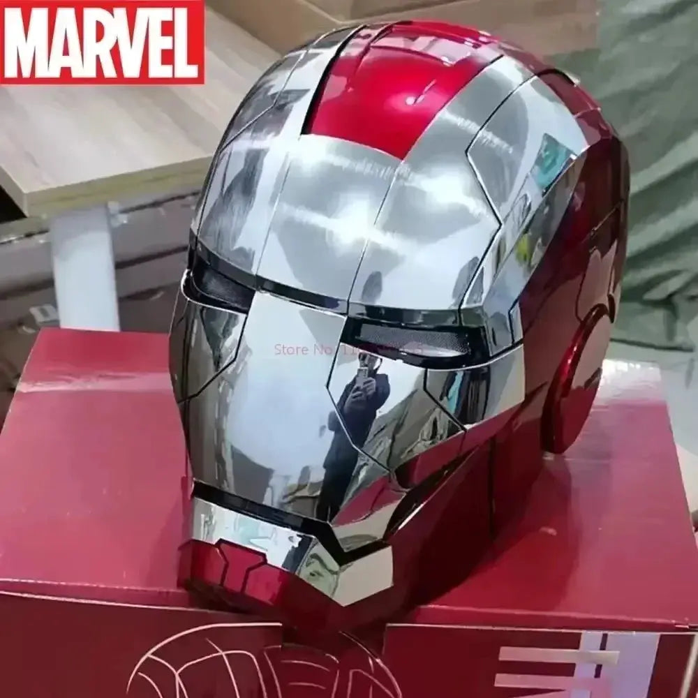 Iron Man 1:1 Helmet Mk5 Mk50 Avengers War Machine Cosplay Electric Open Close English Voice Remote Control Toys Christmas Gifts - ToylandEU