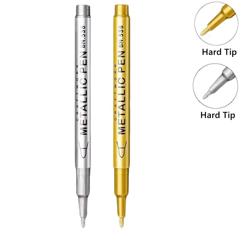 Metallic Paint Pens | Brush Tip Nib | Toylandeu™