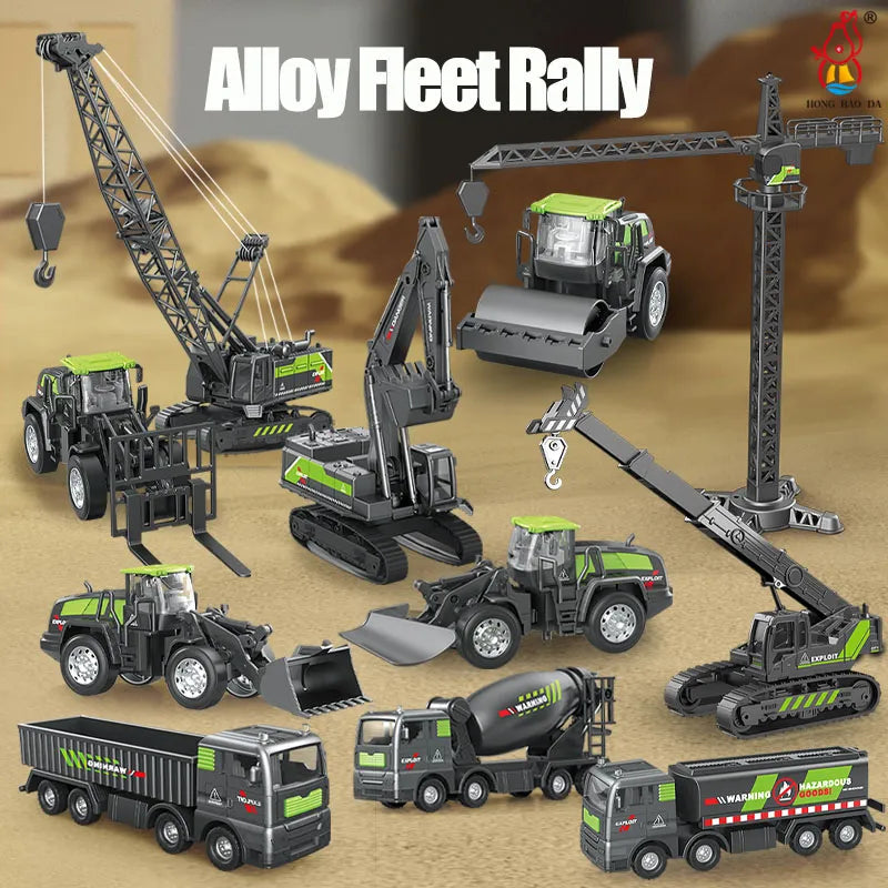 Alloy Excavator Simulation Engineering Vehicles Model Car Truck in 1:55 Scale - ToylandEU