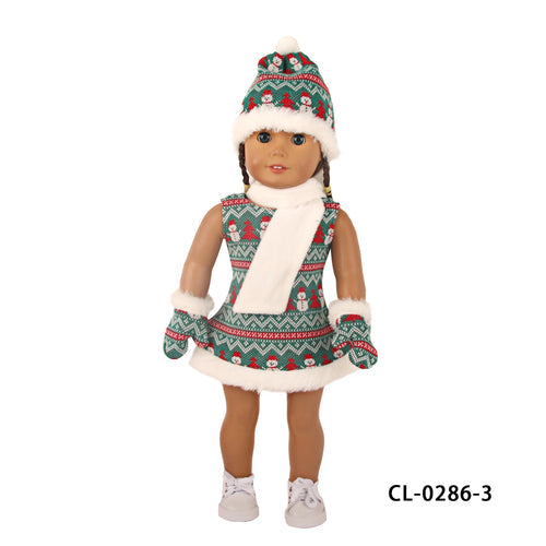 American Girl Doll Christmas Outfit - 18 Inch Doll Clothes Suit ToylandEU.com Toyland EU