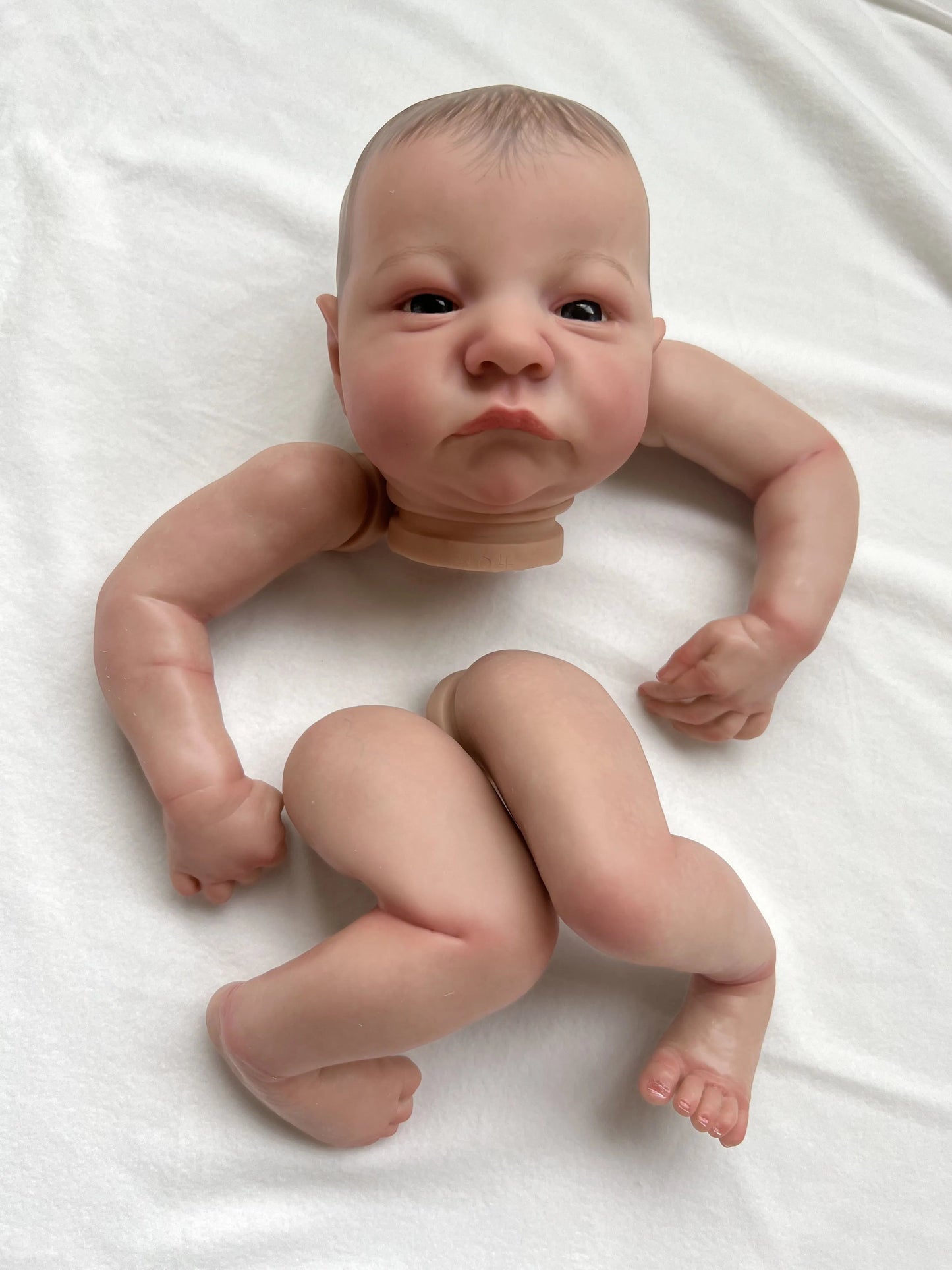 NPK 19-inch Lifelike Reborn Doll Kit - Levi Awake Pose - ToylandEU