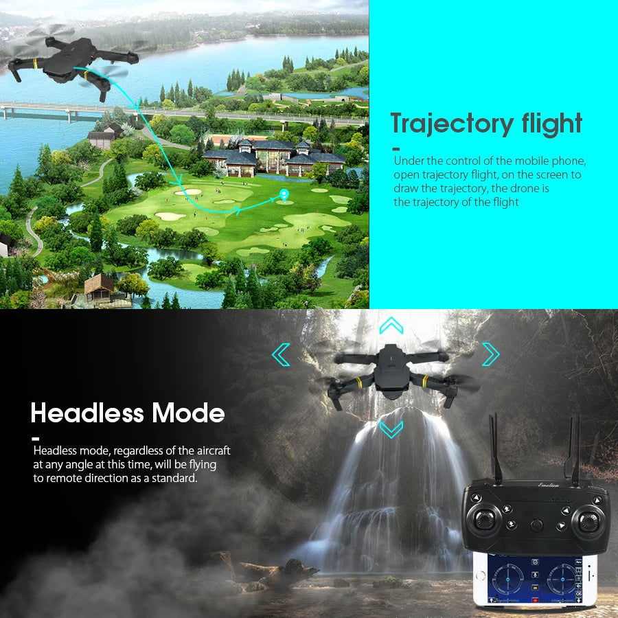 NEW E58 RC Drone WiFi FPV Altitude Hold Foldable Quadcopter with - ToylandEU