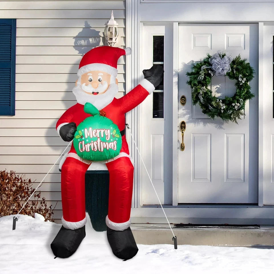 Inflatable Santa Claus | 1.8M LED Lighted | Outdoor Yard Decor | 5Ft