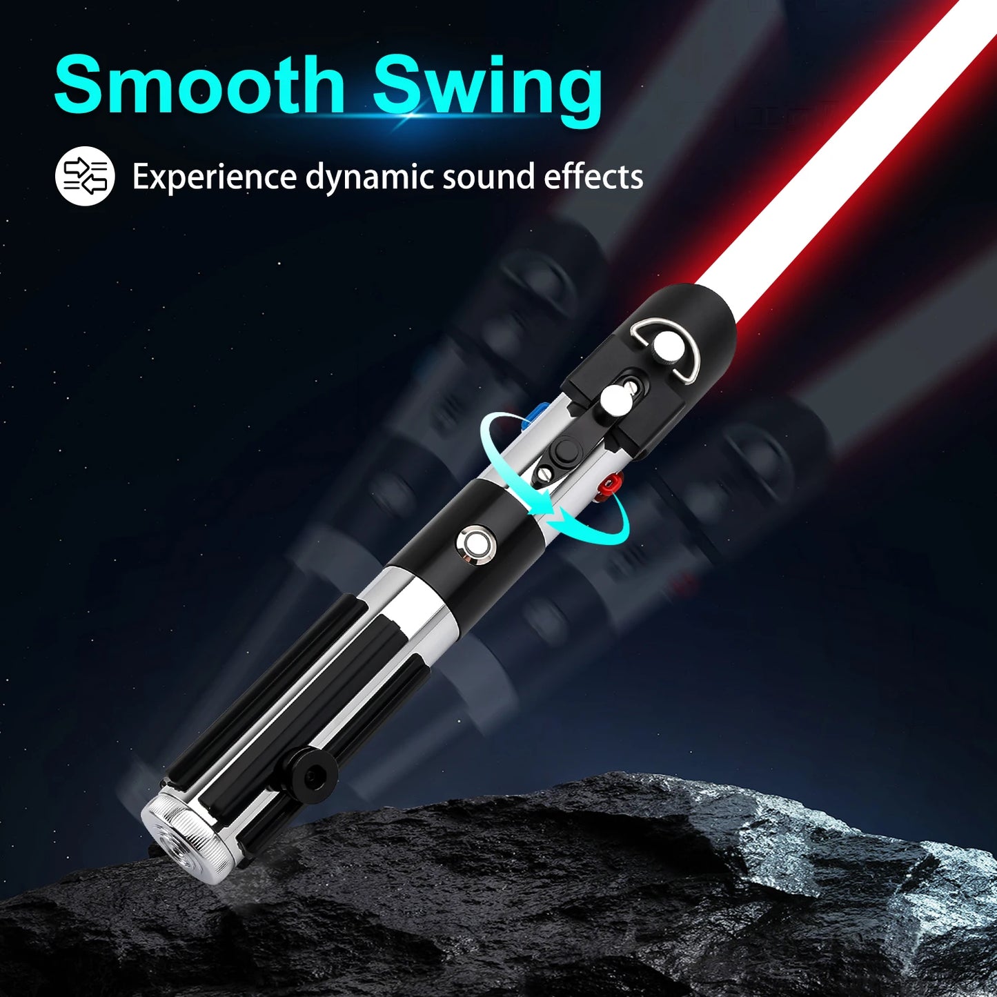 Lightsaber | Neo Pixel RGB Blade | Metal Handle Smooth Swing | Multicolor