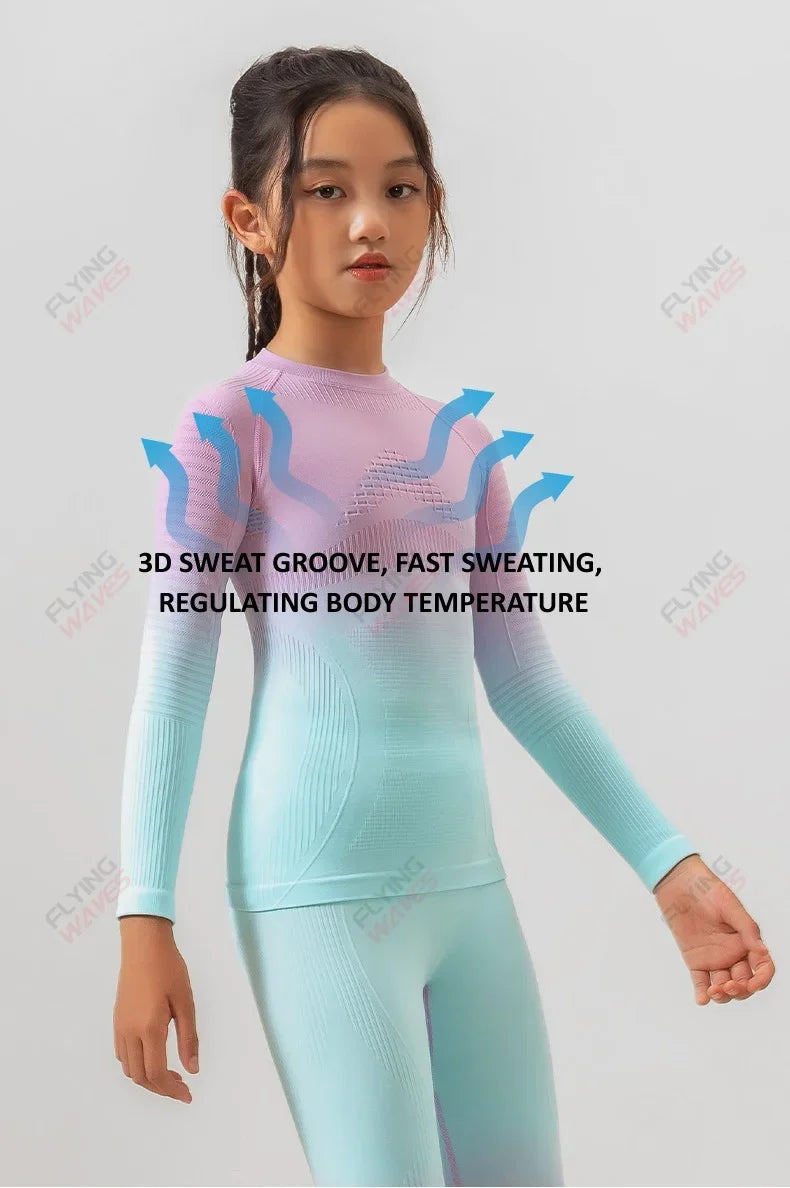 Kids Thermal Base Layer Set | Quick Drying | Sweat Wicking | S M L Sizes