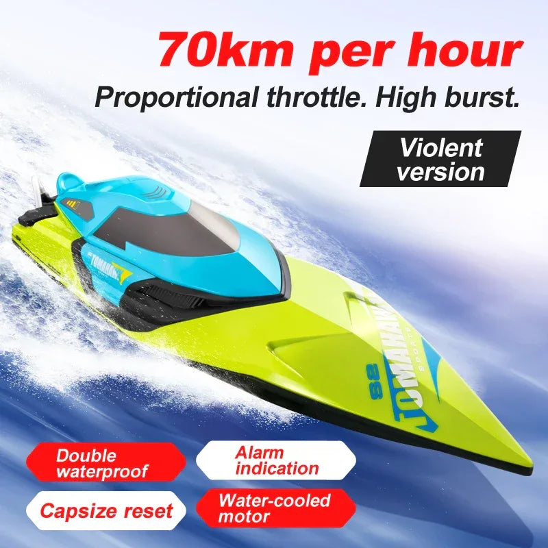 High Speed Remote Control Boat 50 KMH Waterproof RC Speedboat - ToylandEU