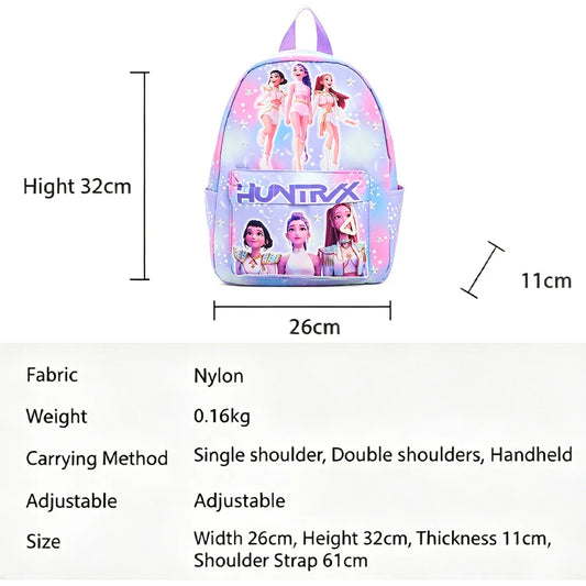 Pink Cartoon Backpack | 10-Inch Lightweight | Kindergarten School Bag