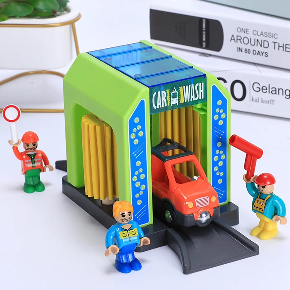 Urban Scene Plastic Police Station and Car Wash Toy Set - ToylandEU