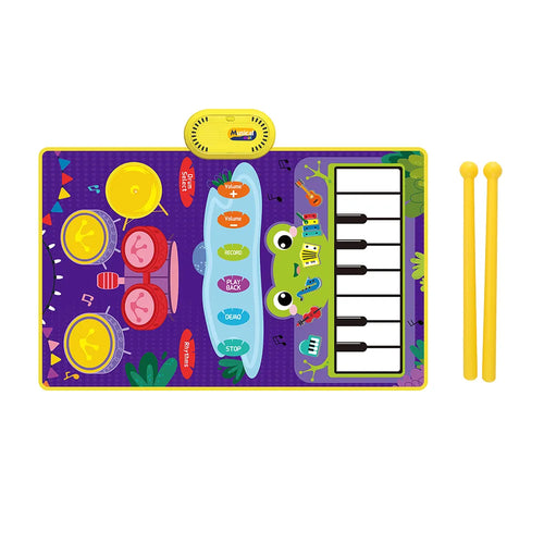 2 In 1 Baby Musical Instrument Piano Keyboard & Jazz Drum Music Touch ToylandEU.com Toyland EU