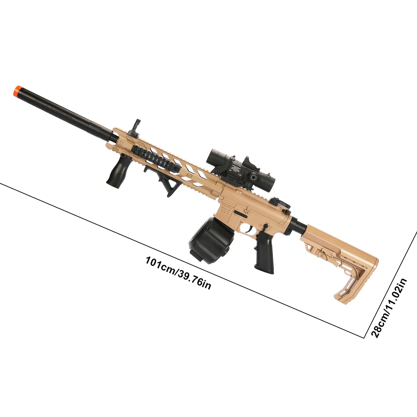 Gel Ball Blaster | Dual Mode | Outdoor Team Play | M4 Large
