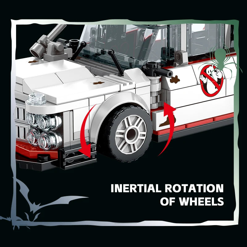 Ghostbusters ECTO-1 Building Blocks Kit | STEM Toy | LEGO Compatible | Gift
