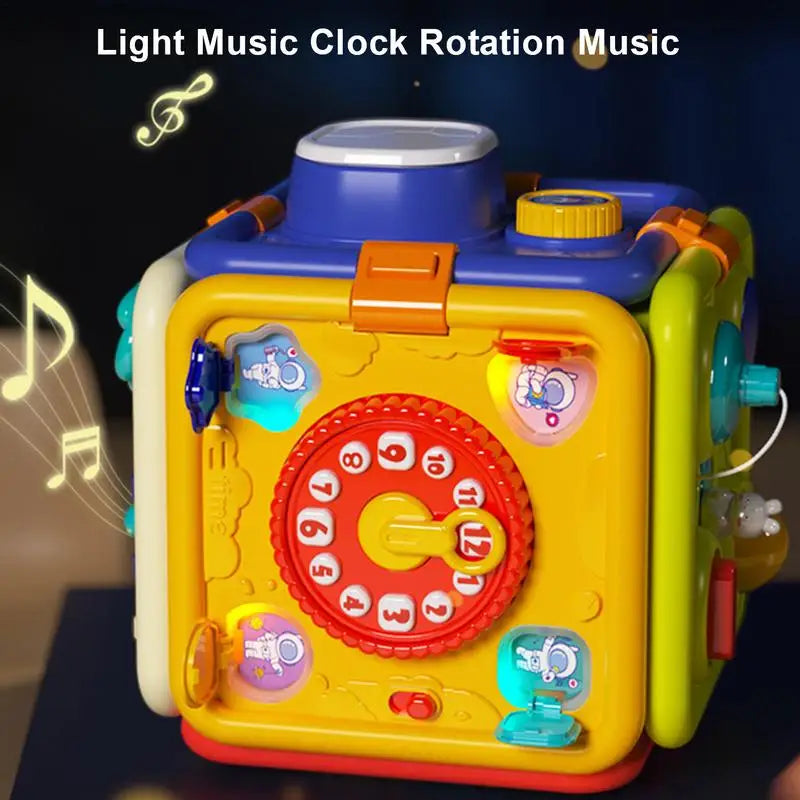 Interactive Montessori Sensory Cube with Music & Lights for Kids