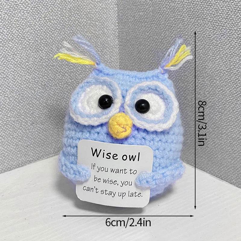 Funny Handmade Positive Energy Bee Doll With Card Home Room Decoration Crochet Knitting Shark Doll Ornament Christmas Party Gift - ToylandEU