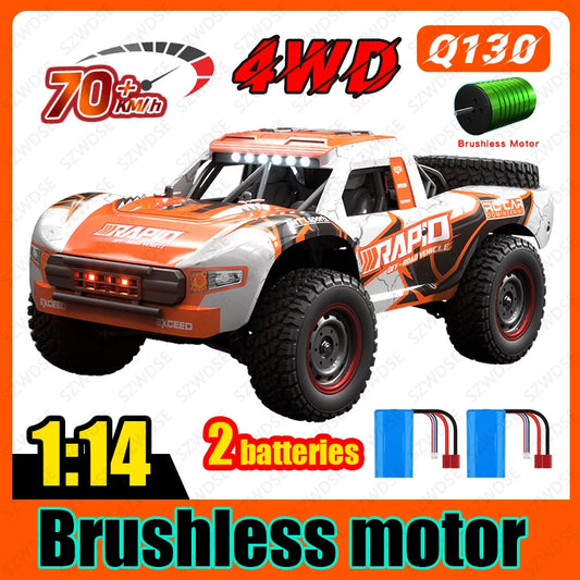 High-Speed JJRC Q130 1:14 Brushless RC Truck - Ultimate Off-Road Fun!