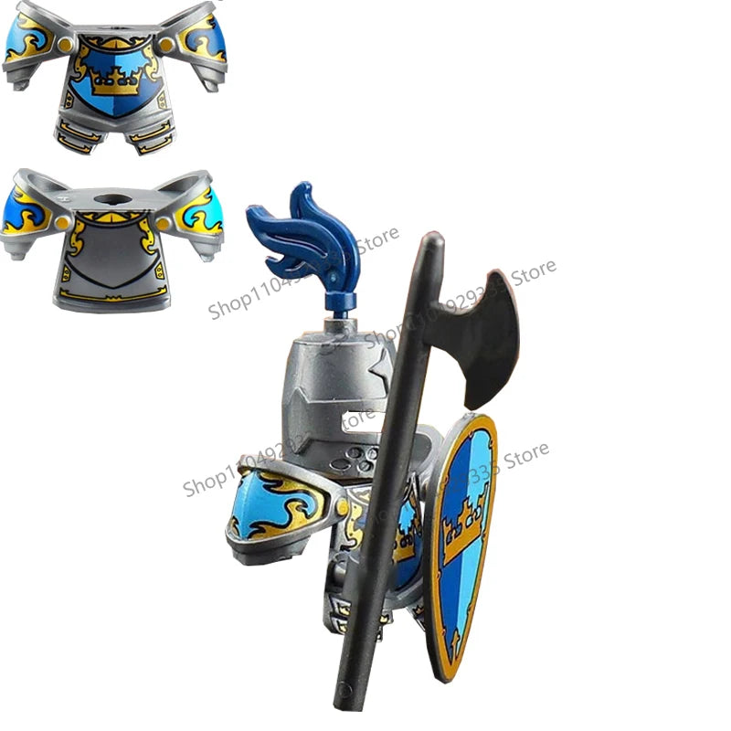 Micro Blocks | Medieval Knight Figures | Plastic Model Kit | Ages 14 Plus