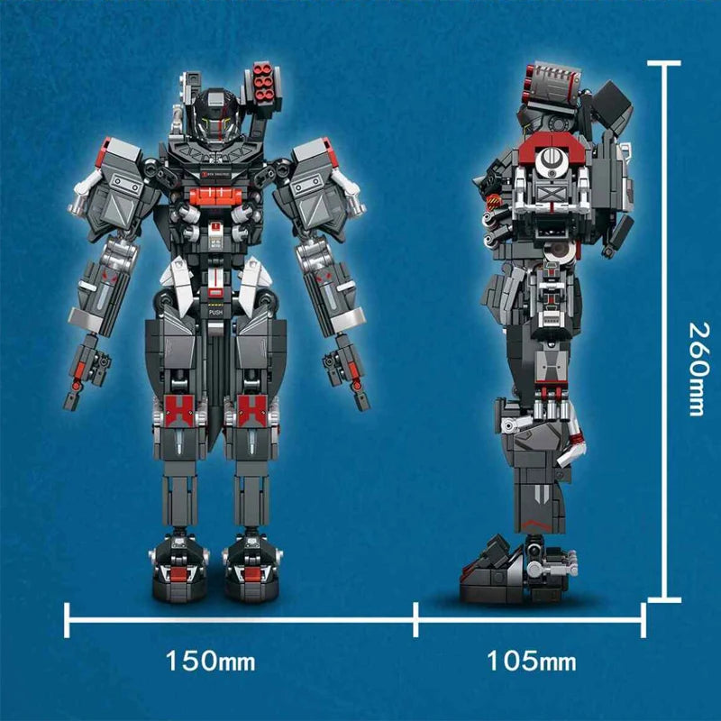 Mecha Series Robot City Mech Building Blocks Set with 802 Pieces - ToylandEU