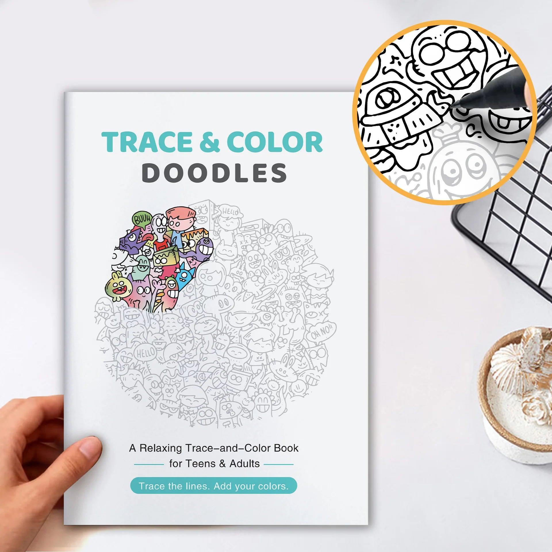 Trace And Color Book | Stress Relief Art | Toylandeu™