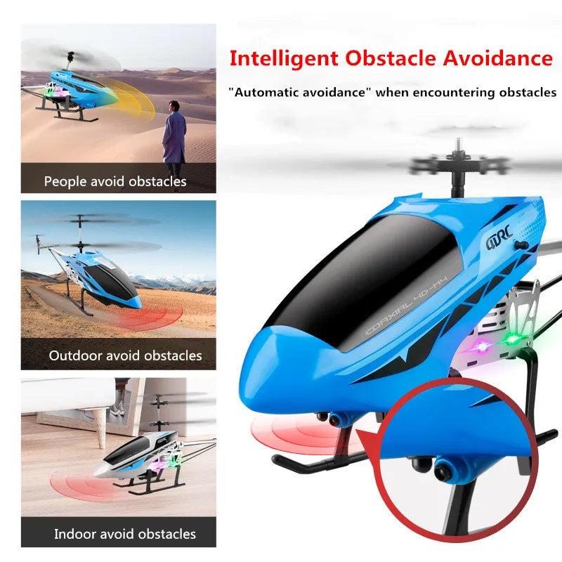 4K WiFi FPV RC Helicopter with LED Lights & Obstacle Avoidance for Kids