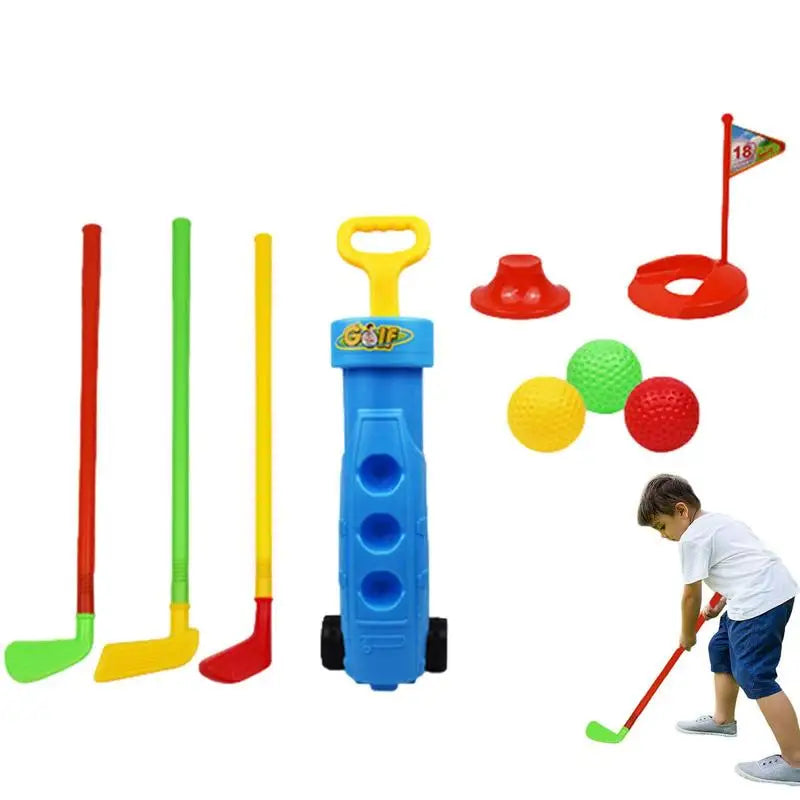 Toddler Golf Set Toy with Magnetic Building Sticks and Blocks