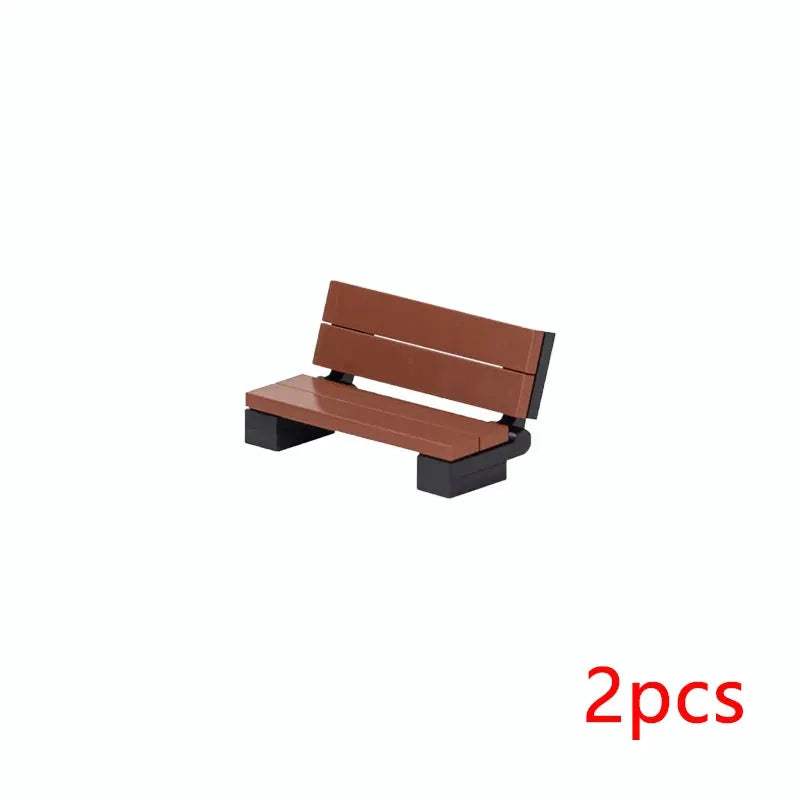 MOC City Series Scene Building Blocks Flower Shop Garden white poplar Men's restroom DIY Kids Toys Park Bench Street Lamp Toys - ToylandEU