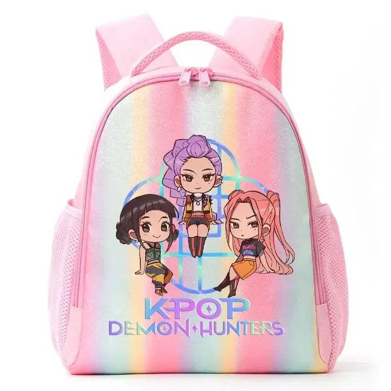 Anime Rainbow Backpack With Demon Hunters Design For Students - ToylandEU