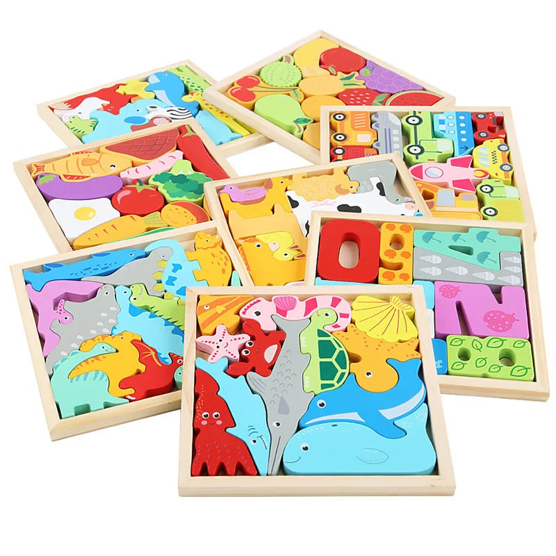 Wooden Jigsaw Puzzle | Wood | 16.6 cm | 3D Animal Shape Matching