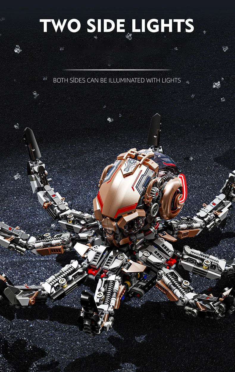 Mechanical Animal Building Blocks Parrot Eagle Whale Beetle Model Bricks With Light Display Kids Toys Gifts - ToylandEU