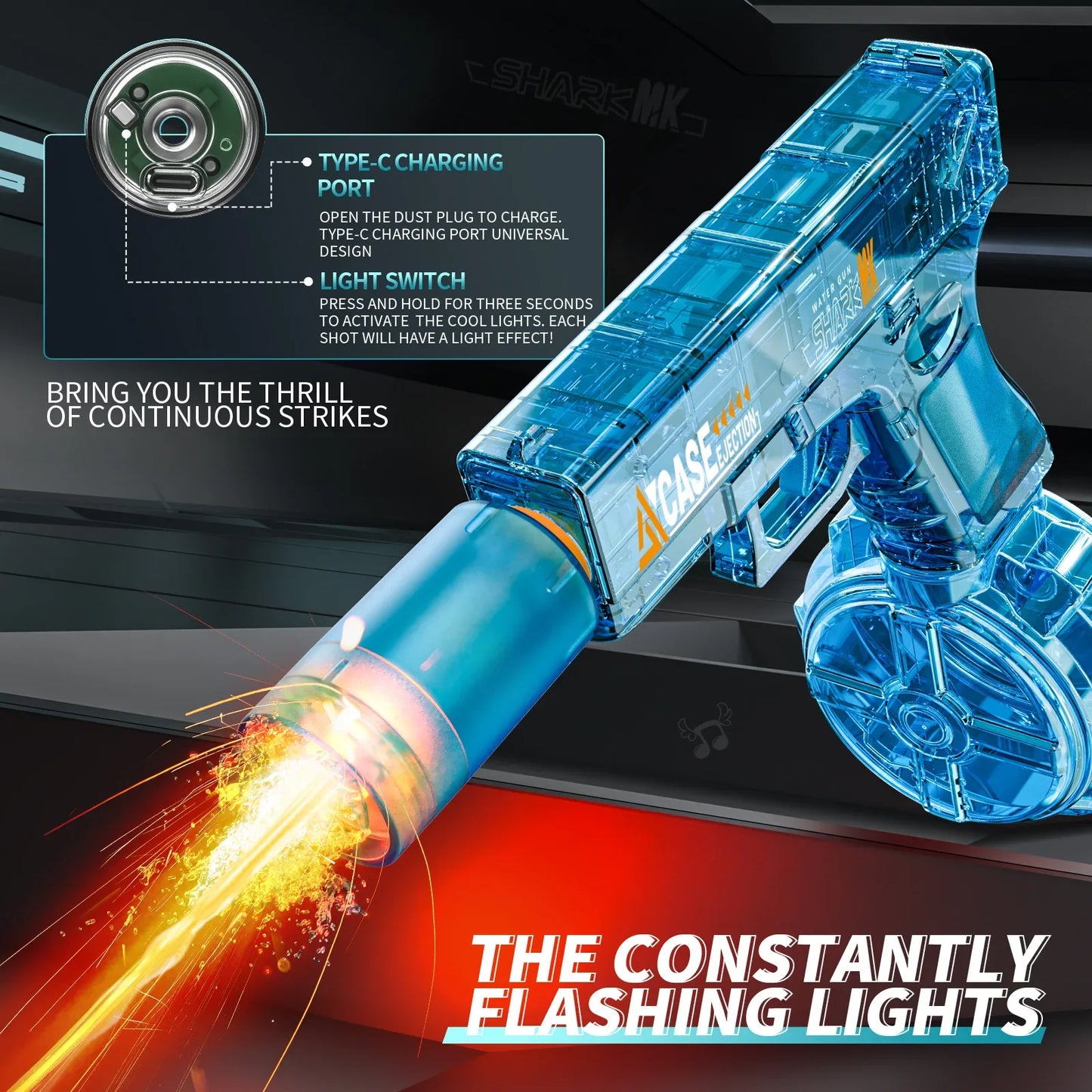 Water Gun | Electric Powered | Large Capacity | Beach Pool Party Ready