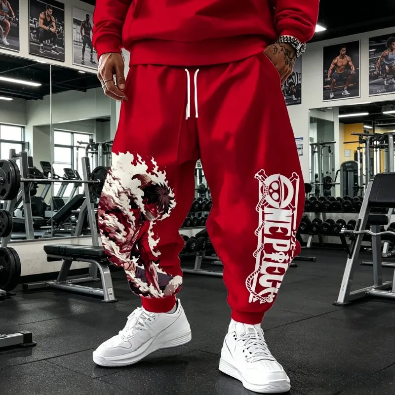 Men's Anime Joggers | Zoro Cartoon Print | Polyester Fabric | Summer Streetwear