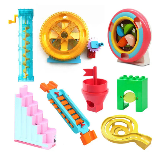 Electric Spiral Lift Marble Run Set with Roller Coaster and Ladder Piano ToylandEU.com Toyland EU
