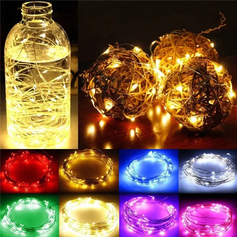 LED Fairy String Lights | Battery Powered | White | Indoor Outdoor Decor