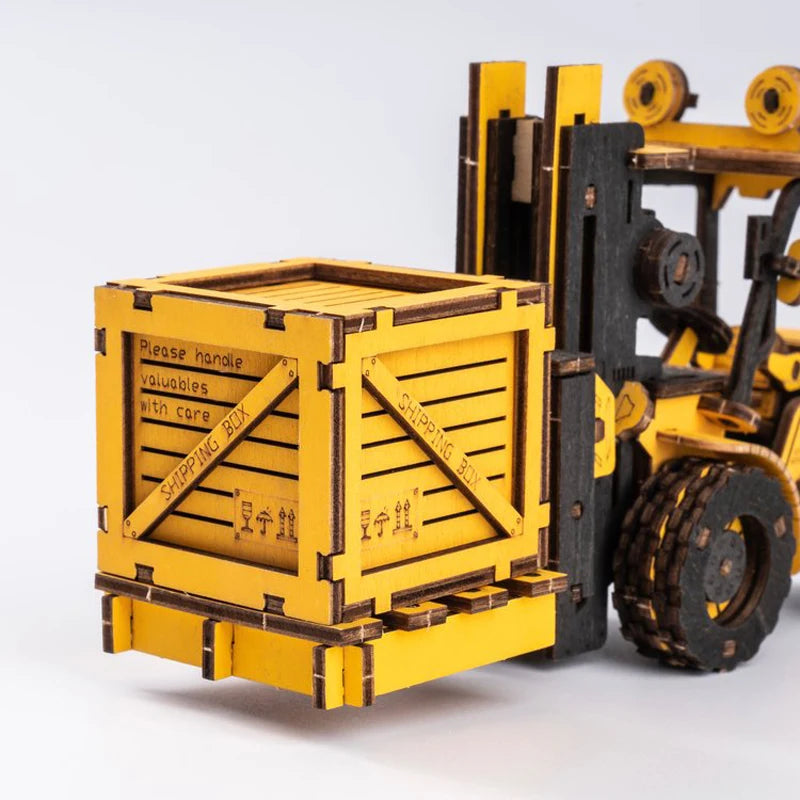 Robotime ROKR Forklift 3D Wooden PuzzleTG413K - DIY Educational Building Block Set for Kids - ToylandEU